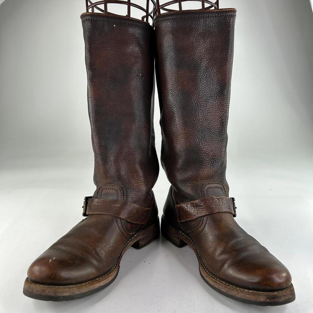 FRYE Veronica Slouch Women's Tall Boot US 7.5 B Leather Engineer Moto Boots - Picture 6 of 14
